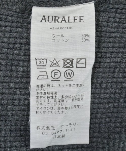 AURALEE（オーラリー）Tシャツ・カットソー グレー サイズ:3(S位) メンズ/2200644203098