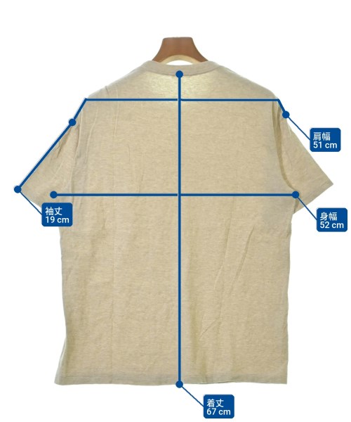 AURALEE（オーラリー）Tシャツ・カットソー ベージュ サイズ:3(S位) メンズ/2200650943223