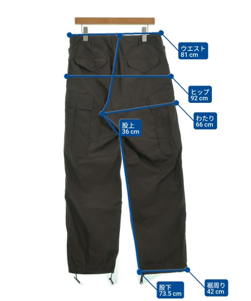 AURALEE（オーラリー）カーゴパンツ 茶 サイズ:4(M位) メンズ/2200641426124