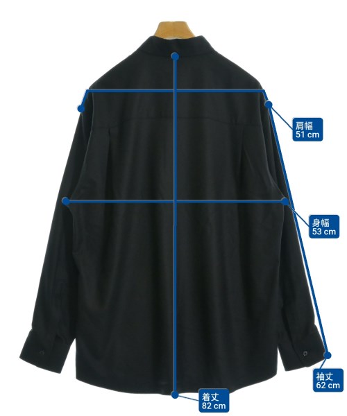 AURALEE（オーラリー）カジュアルシャツ 黒 サイズ:S メンズ/2200651943048