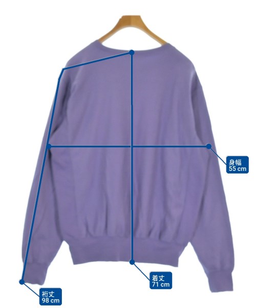 AURALEE（オーラリー）スウェット 紫 サイズ:4(M位) メンズ/2200653401034