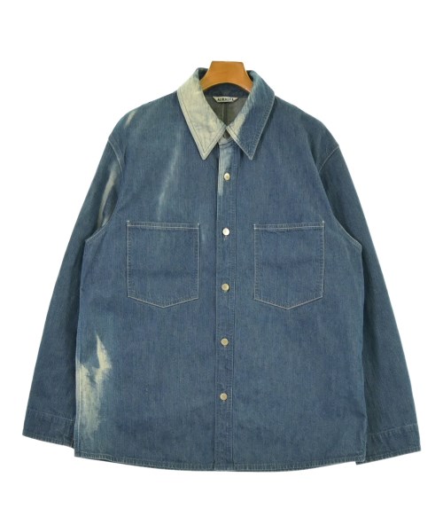 AURALEE(オーラリー)カジュアルシャツ 紺 サイズ:4(M位)/2200653401041
