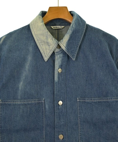 AURALEE（オーラリー）カジュアルシャツ 紺 サイズ:4(M位) メンズ/2200653401041