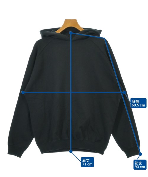 AURALEE（オーラリー）パーカー 黒 サイズ:3(S位) メンズ/2200645389067