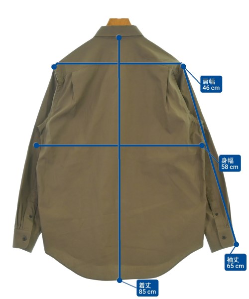 AURALEE（オーラリー）カジュアルシャツ 茶 サイズ:3(S位) メンズ/2200654215043