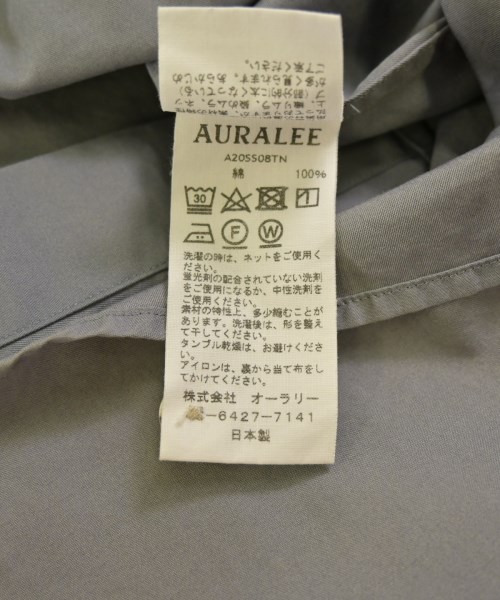 AURALEE（オーラリー）カジュアルシャツ グレー サイズ:4(M位) メンズ/2200646378107