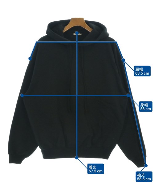 AURALEE（オーラリー）パーカー 黒 サイズ:4(M位) メンズ/2200653368016