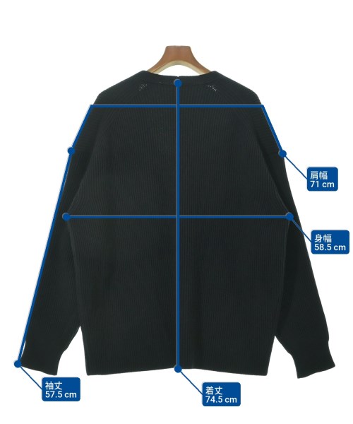 AURALEE（オーラリー）カーディガン 黒 サイズ:5(L位) メンズ/2200654308011