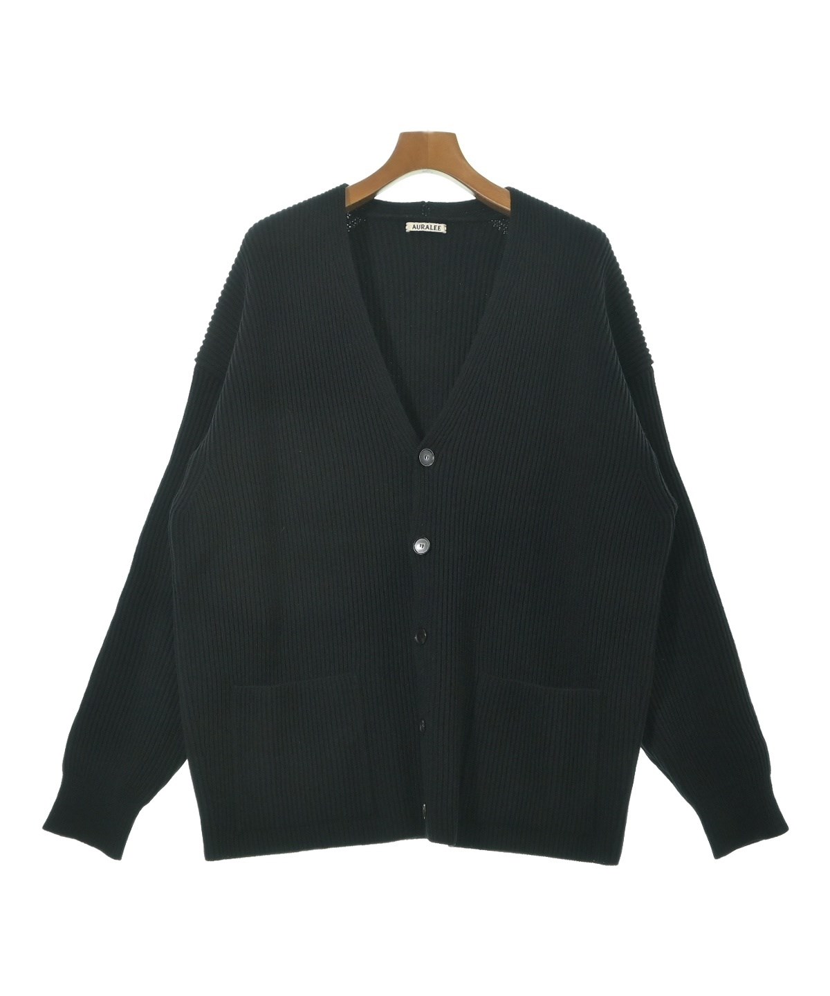 AURALEE（オーラリー）カーディガン 黒 サイズ:5(L位) メンズ