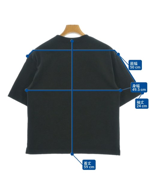 AURALEE（オーラリー）Tシャツ・カットソー 黒 サイズ:1(XXS位) メンズ/2200700543267