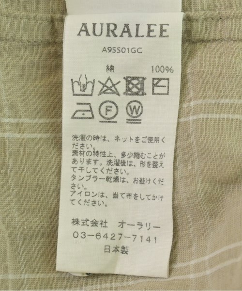 AURALEE（オーラリー）カジュアルシャツ ベージュ サイズ:4(M位) メンズ/2200700964062
