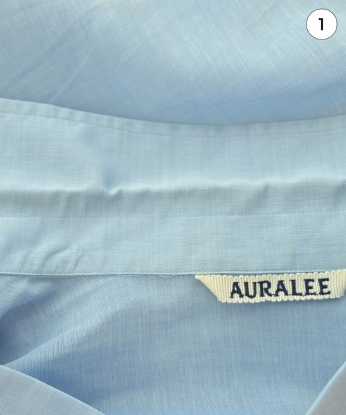 AURALEE（オーラリー）カジュアルシャツ 青 サイズ:3(S位) メンズ/2200705061025