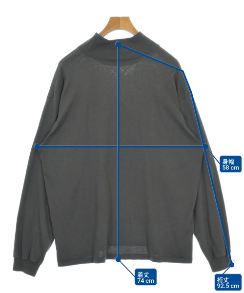 AURALEE（オーラリー）Tシャツ・カットソー グレー サイズ:5(L位) メンズ/2200700843053