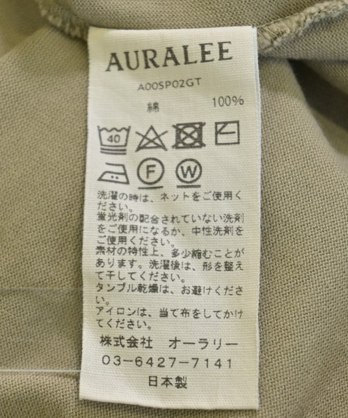 AURALEE（オーラリー）Tシャツ・カットソー カーキ サイズ:3(S位) メンズ/2200702398087