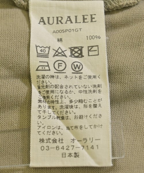 AURALEE（オーラリー）Tシャツ・カットソー カーキ サイズ:3(S位) メンズ/2200702398094