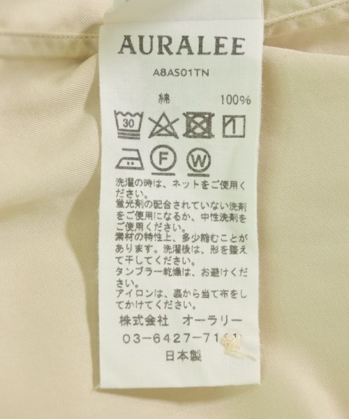 AURALEE（オーラリー）カジュアルシャツ ベージュ サイズ:3(S位) メンズ/2200706564037