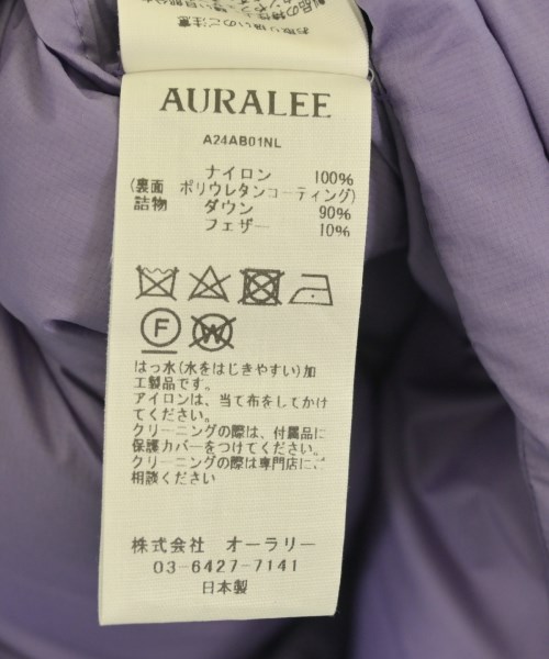 AURALEE（オーラリー）ダウンジャケット/ダウンベスト 紫 サイズ:4(M位) メンズ/2200704198012