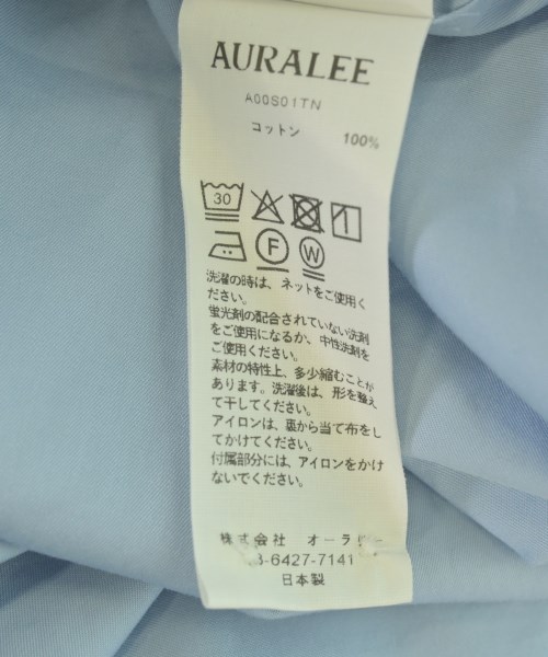 AURALEE（オーラリー）カジュアルシャツ 青 サイズ:4(M位) メンズ/2200704198043