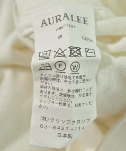 AURALEE（オーラリー）Tシャツ・カットソー 白 サイズ:5(L位) メンズ/2200707731056