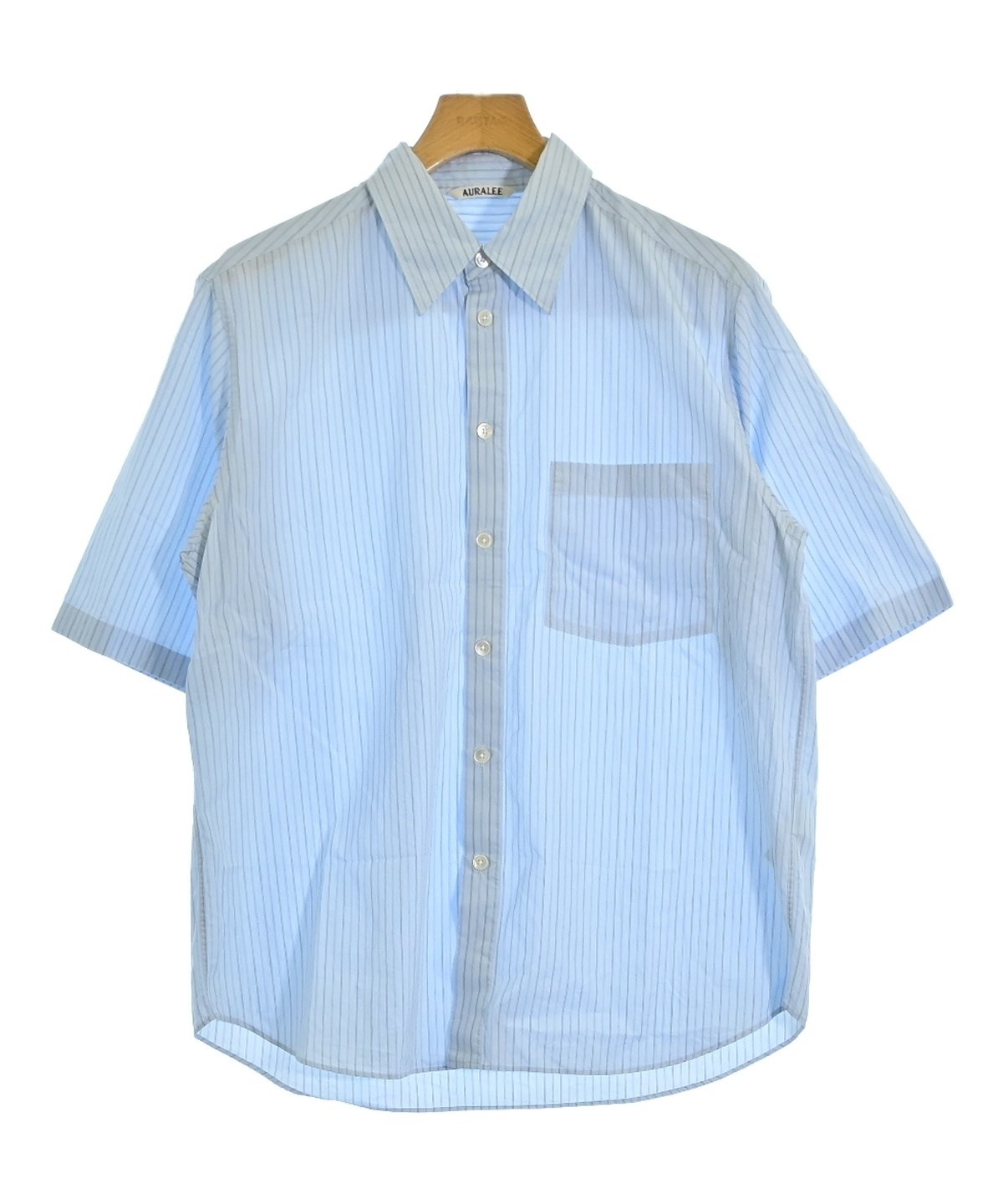 AURALEE 25AW ストライプ Tシャツ 0サイズ AURALEE（オーラリー）カジュアルシャツ 青 サイズ:3(S位) メンズ