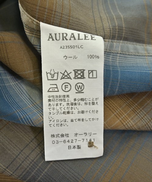 AURALEE（オーラリー）カジュアルシャツ 茶 サイズ:4(M位) メンズ/2200708688021