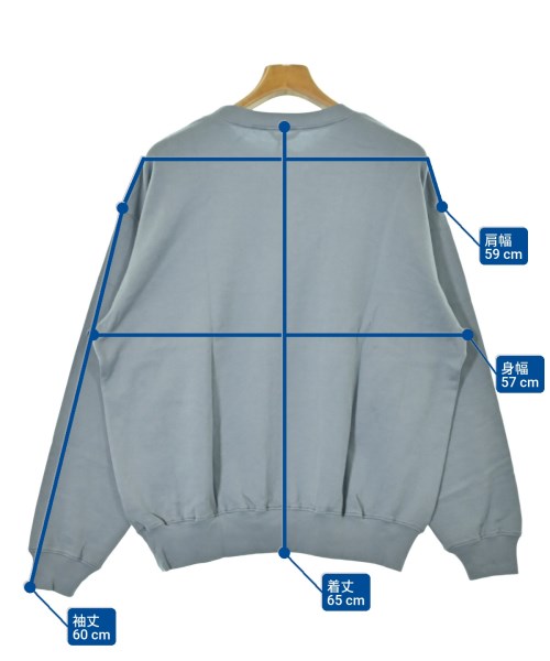 AURALEE（オーラリー）スウェット 青 サイズ:3(S位) メンズ/2200662486282