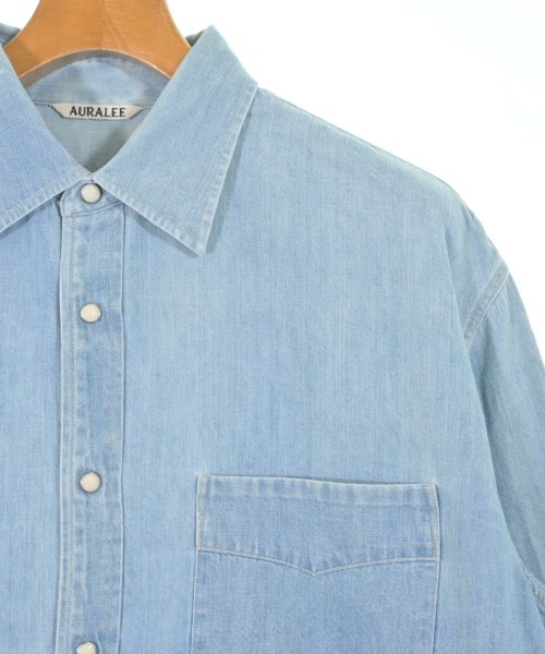 AURALEE（オーラリー）カジュアルシャツ 青 サイズ:4(M位) メンズ/2200663341054