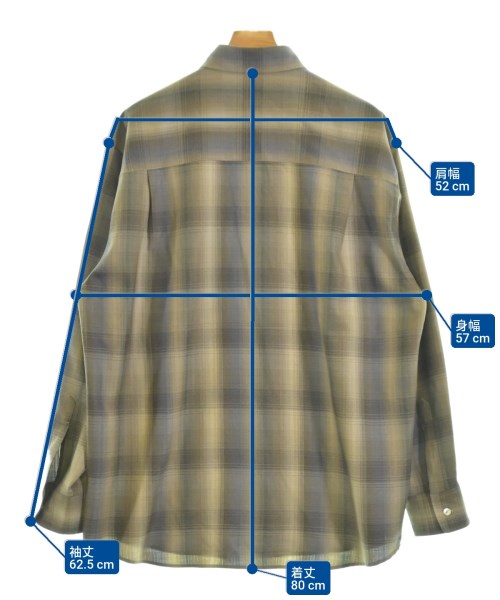 AURALEE（オーラリー）カジュアルシャツ 茶 サイズ:5(L位) メンズ/2200664182113