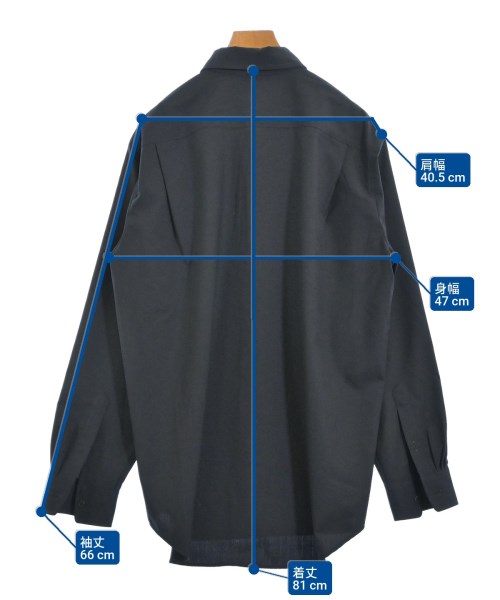 AURALEE（オーラリー）カジュアルシャツ 紺 サイズ:3(S位) メンズ/2200667019027