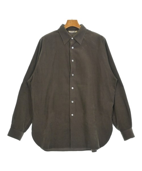AURALEE(オーラリー)カジュアルシャツ 茶 サイズ:4(M位)/2200667195028