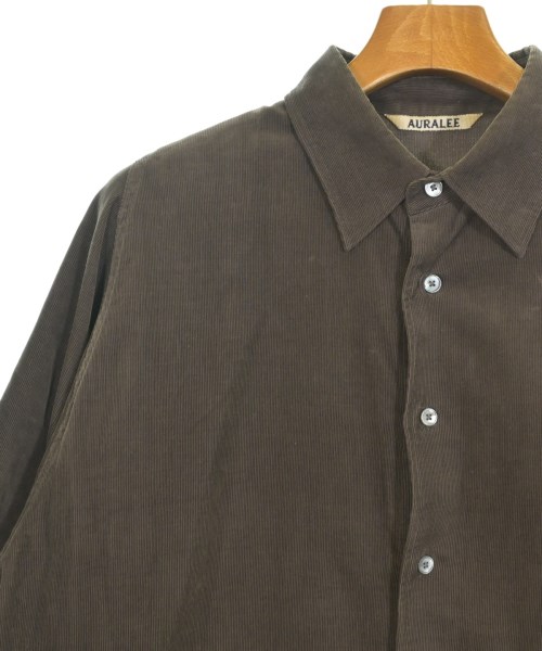 AURALEE（オーラリー）カジュアルシャツ 茶 サイズ:4(M位) メンズ/2200667195028