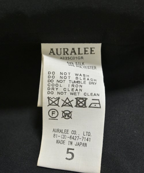 AURALEE（オーラリー）ステンカラーコート 黒 サイズ:5(L位) メンズ/2200667666016