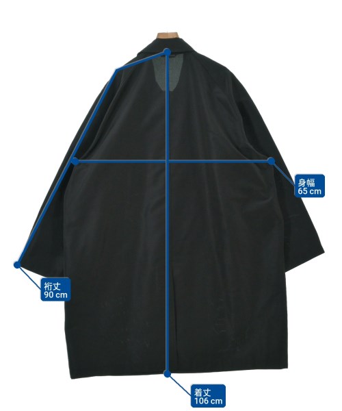 AURALEE（オーラリー）ステンカラーコート 黒 サイズ:5(L位) メンズ/2200667666016