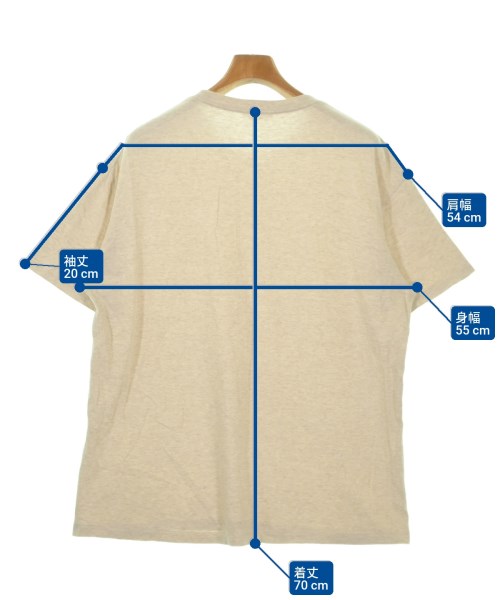 AURALEE（オーラリー）Tシャツ・カットソー ベージュ サイズ:4(M位) メンズ/2200668446051