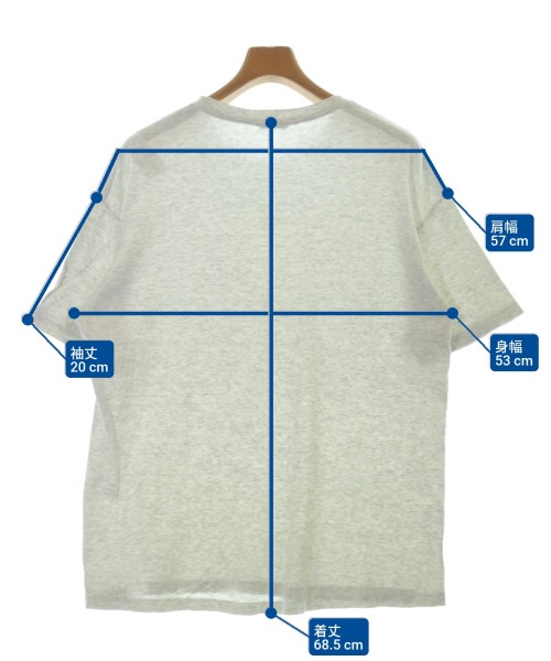 AURALEE（オーラリー）Tシャツ・カットソー グレー サイズ:4(M位) メンズ/2200671747053