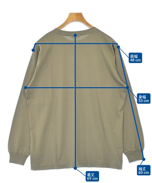 AURALEE（オーラリー）Tシャツ・カットソー カーキ サイズ:3(S位) メンズ/2200726974083