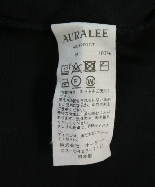 AURALEE（オーラリー）Tシャツ・カットソー 黒 サイズ:3(S位) メンズ/2200729706025