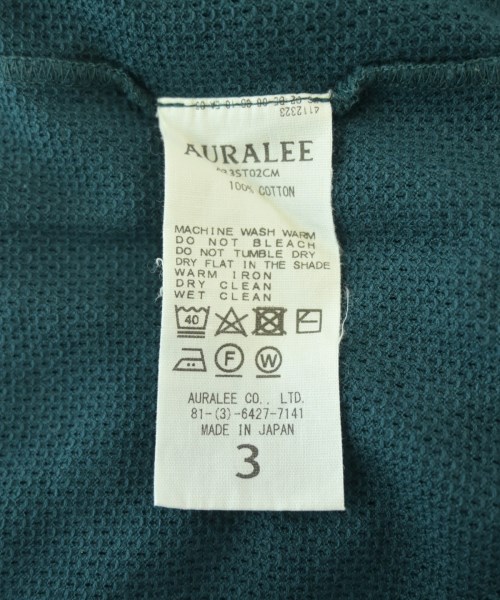 AURALEE（オーラリー）Tシャツ・カットソー 緑 サイズ:3(S位) メンズ/2200720863031