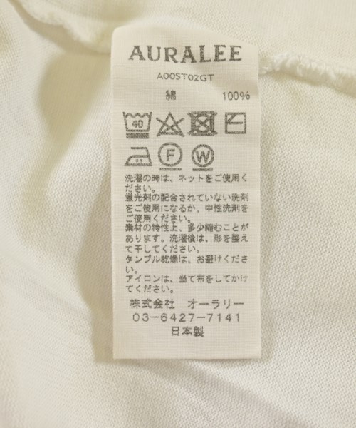 AURALEE（オーラリー）Tシャツ・カットソー 白 サイズ:3(S位) メンズ/2200720937046