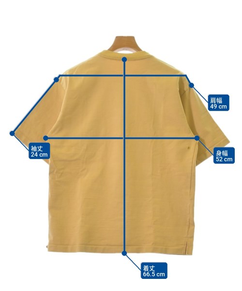 AURALEE（オーラリー）Tシャツ・カットソー 黄 サイズ:4(M位) メンズ/2200717461028