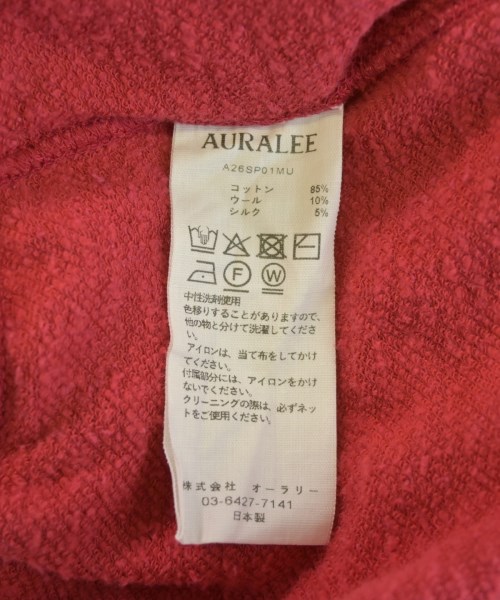 AURALEE（オーラリー）パーカー 赤 サイズ:5(L位) メンズ/2200725007041