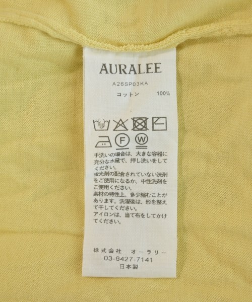 AURALEE（オーラリー）ポロシャツ 黄 サイズ:5(L位) メンズ/2200725007065
