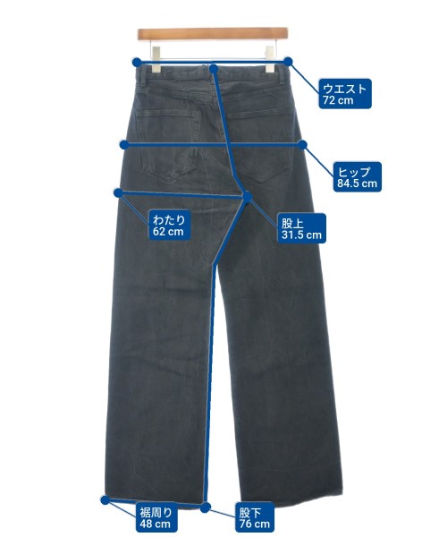 AURALEE（オーラリー）デニムパンツ 黒 サイズ:1(M位) レディース/2200618449033