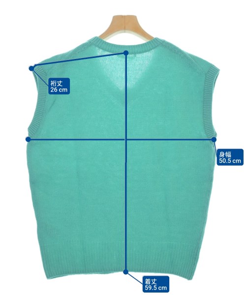 AURALEE（オーラリー）ベスト 緑 サイズ:1(M位) レディース/2200635386021