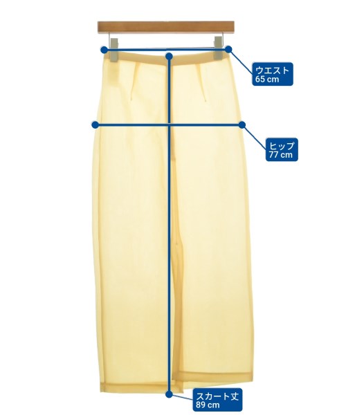 AURALEE（オーラリー）ロング・マキシ丈スカート 黄 サイズ:0(S位) レディース/2200635796011