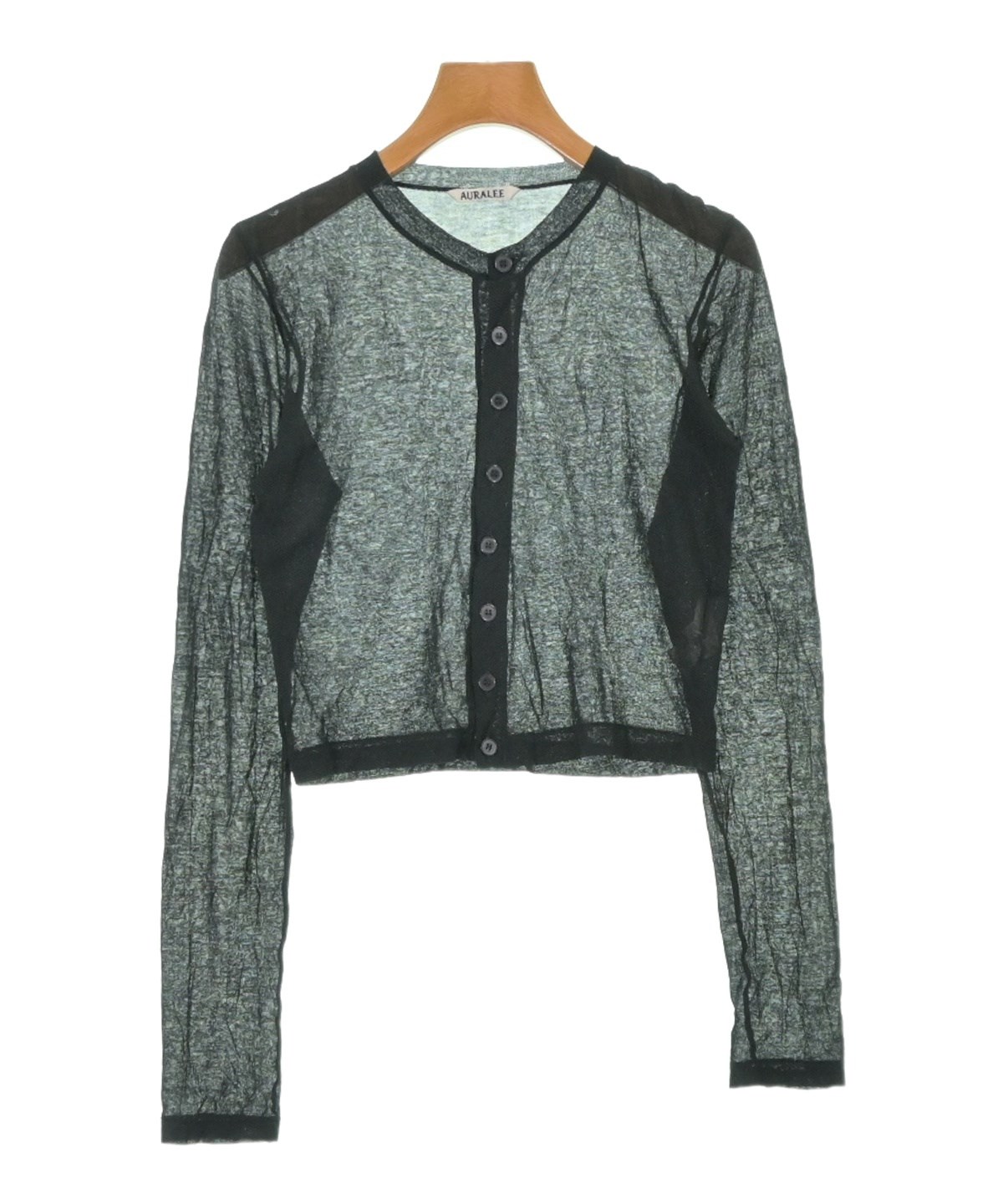 オーラリー ニット　シャツ　カーディガン　黒　サイズ4 COMOLI - オーラリー ショート丈 ブラックニットカーディガンの通販 by