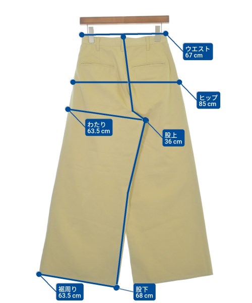 AURALEE（オーラリー）スラックス 黄 サイズ:0(S位) レディース/2200622290027