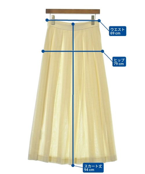 AURALEE（オーラリー）ロング・マキシ丈スカート 黄 サイズ:1(M位) レディース/2200623265031