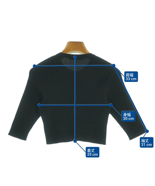 AURALEE（オーラリー）カーディガン 黒 サイズ:-(XS位) レディース/2200625679034