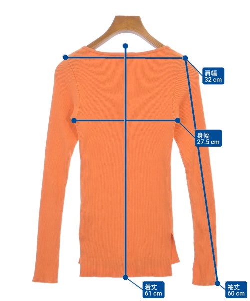 AURALEE（オーラリー）ニット・セーター オレンジ サイズ:0(S位) レディース/2200626204082
